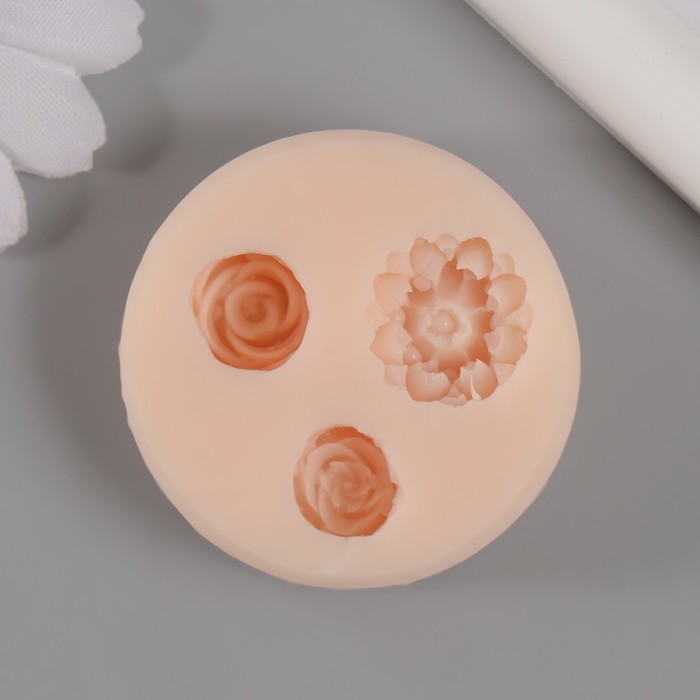 Молд силикон "Цветы" от 1,2 см до 1,8 см МИКС