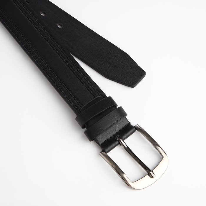 Ремень мужской «Великан», ширина 4 см, винт, пряжка металл, цвет чёрный Ремень мужской «Великан», ширина 4 см, винт, пряжка металл, цвет чёрный