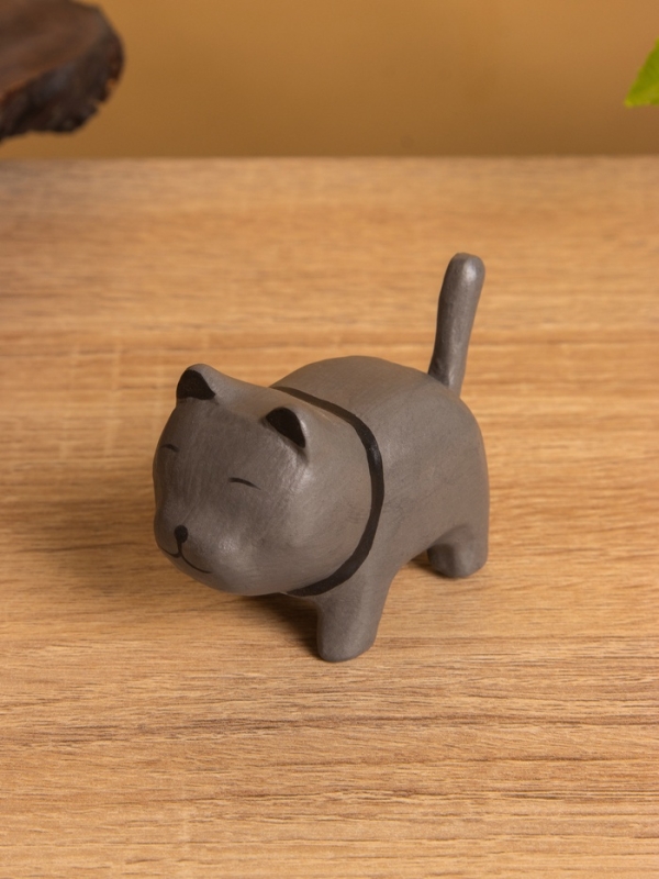 Сувенир «Котик Неко полосатый», 7×3×5 см, дерево, МИКС Сувенир «Котик Неко полосатый», 7×3×5 см, дерево, МИКС