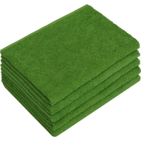 Набор полотенец махровых без бордюр 440 г/м2, 40х70 т.салат, 5шт