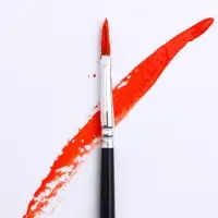 Кисть для рисования синтетика плоская №1