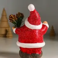 Сувенир керамика свет "Дед Мороз в красной шубке с еловой веточкой" 10х7,5х14,5 см Сувенир керамика свет "Дед Мороз в красной шубке с еловой веточкой" 10х7,5х14,5 см