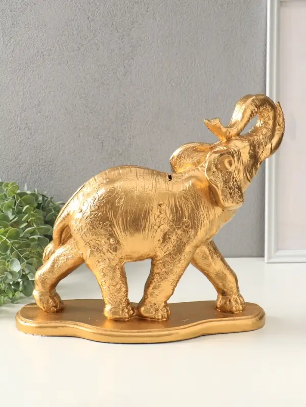 Копилка для денег &laquo;Слон индийский&raquo;, гипс под золото, 35&times;40&times;15 см