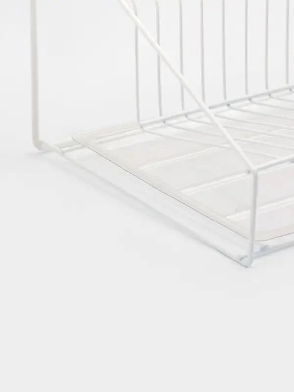 Сушилка для посуды с поддоном, 38.5&times;38.5&times;24 см, белый