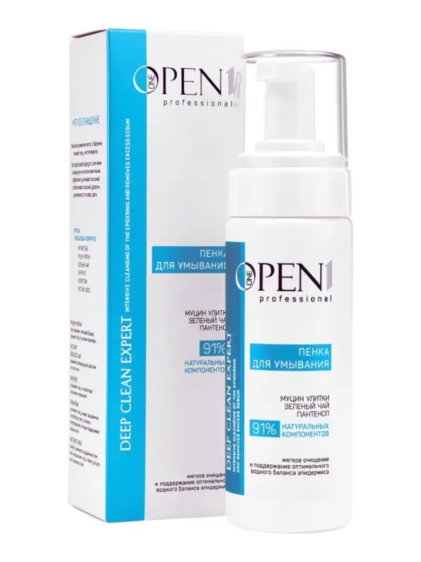Пенка‑мусс для лица Open One 1, с зелёным чаем, 160 мл