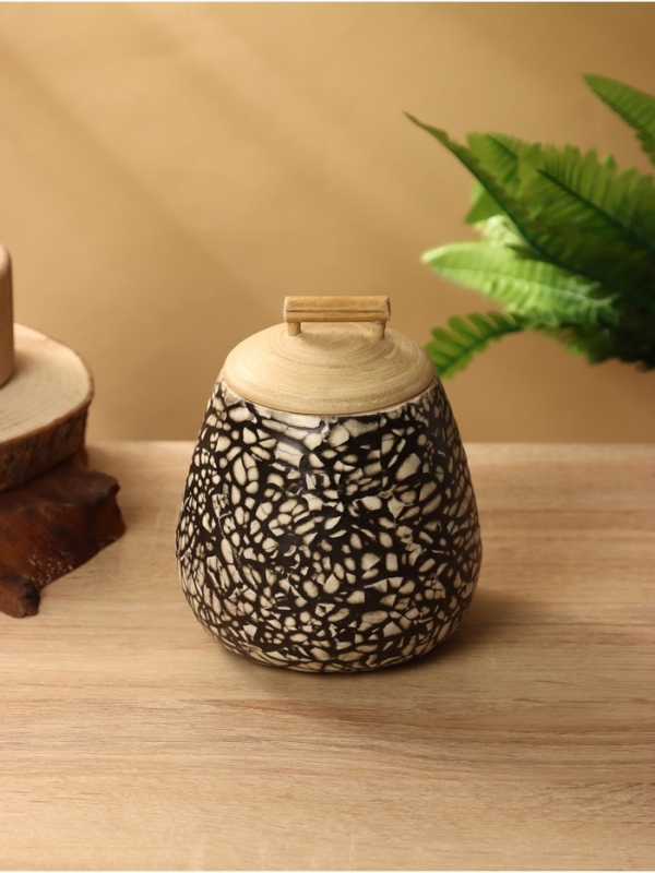 Банка для сыпучих продуктов 13х13х13.5 см, бамбук