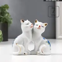 Фигурка керамика &laquo;2 котёнка в цветочек&raquo;, 7&times;8 см