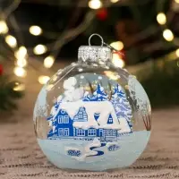 Ёлочный шар &laquo;Зимний&raquo;, d=8.5 см, в подарочной упаковке