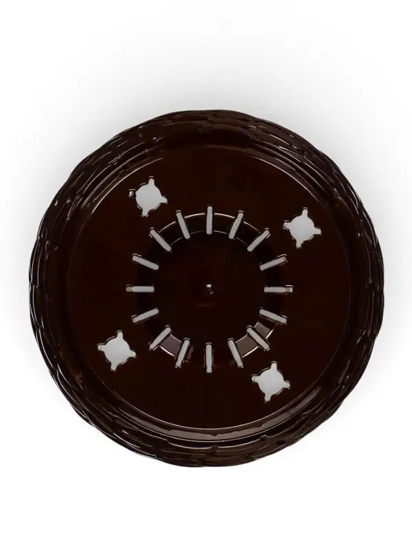 Горшок для цветов с поддоном &laquo;Камешки&raquo;, 5 л, пластик, шоколадный