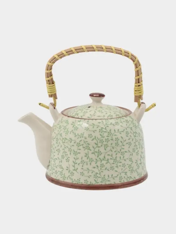 Чайник заварочный &laquo;Лепестки&raquo;, металлическое сито, 900 мл, керамика, белый