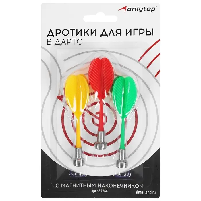 Дротики для дартса ONLYTOP, 3 шт., магнитный наконечник, вес 8 г, МИКС