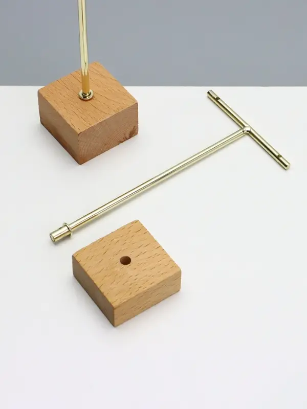 Подставка под серьги QF, Т-образная, набор 3 шт., 16, 13.5, 11.5 см, цвет золото