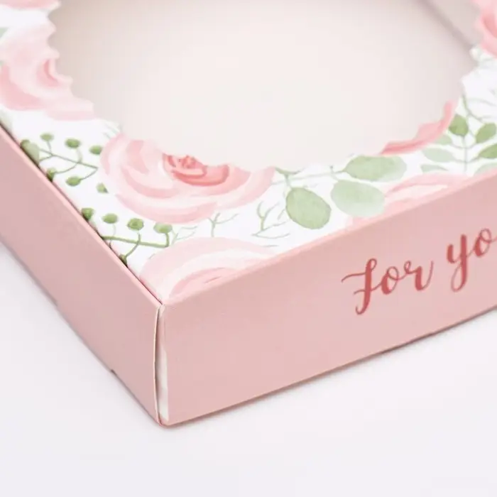 Коробка сборная с окном, For you, 11.5×11.5×3 см Коробка сборная с окном, For you, 11.5×11.5×3 см