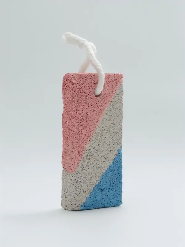 Пемза для педикюра, с подвесом, 8.5×4.5 см, разноцветная