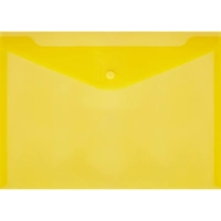 Папка-конверт на кнопке А4 КНК 180 желтый прз. 10шт/уп
