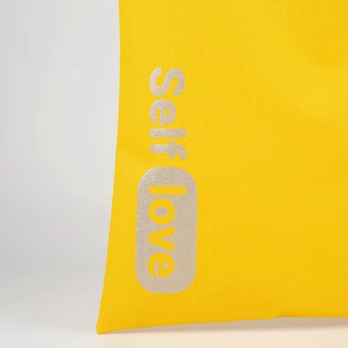 Шопер Self love, блёстки, без молнии, без подклада, цвет жёлтый Шопер Self love, блёстки, без молнии, без подклада, цвет жёлтый