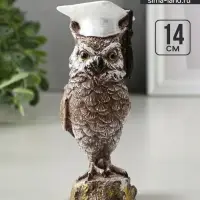 Фигурка &laquo;Филин ученый в шляпе магистра&raquo;, 14 см, коричневый