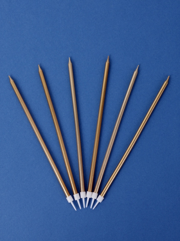 Свечи в торт Свечи в торт "Высокий Ройс", 6 шт, шампань