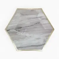 Набор тарелок мрамор белый 23 см. (10 шт) Набор тарелок мрамор белый 23 см. (10 шт)