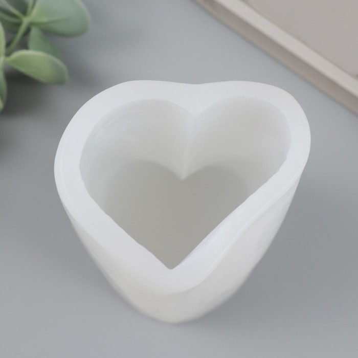 Молд силикон для свечи Молд силикон для свечи "Сердечко. Столбик" 6х5,7х10 см