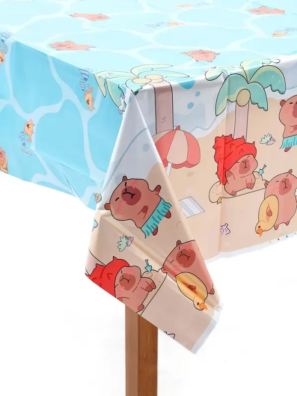 Скатерть одноразовая &laquo;Капибара&raquo;, 137х183 см