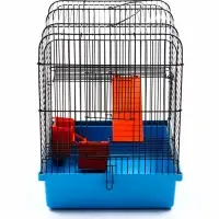 Клетка для грызунов "Мини" двухярусная, 29 x 25 х 32 см, синий Клетка для грызунов "Мини" двухярусная, 29 x 25 х 32 см, синий