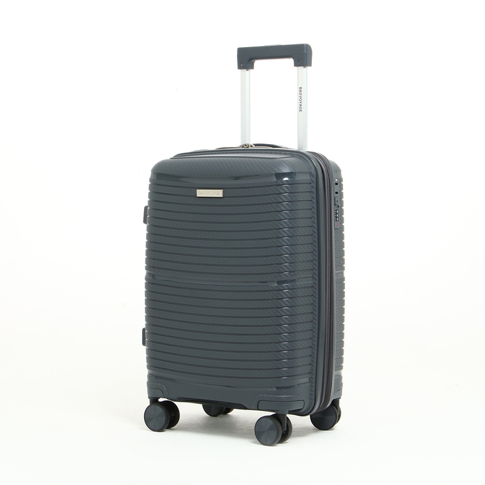 Чемодан малый 47 л (S) Bagvoyage, отдел на молнии, с расширением, кодовый замок, 4 колеса, цвет серый Чемодан малый 47 л (S) Bagvoyage, отдел на молнии, с расширением, кодовый замок, 4 колеса, цвет серый