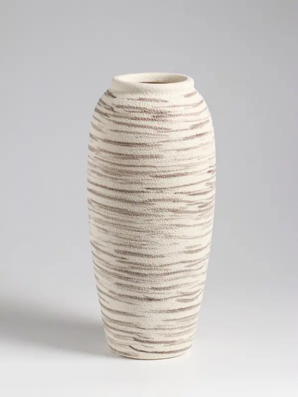 Ваза настольная керамика Ваза настольная керамика "Беажио" элит, 25,5х10 см, бежево-коричневый