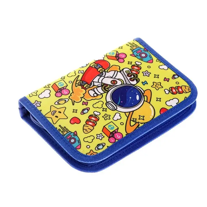 Пенал школьный на молнии, ткань 13 х 19,5 см Пенал школьный на молнии, ткань 13 х 19,5 см "Космос ", 1 секция