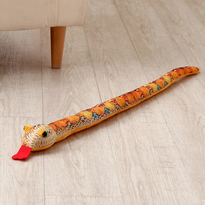 Мягкая игрушка «Змея», 80 см, голубые пятна Мягкая игрушка «Змея», 80 см, голубые пятна