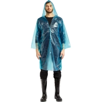 Плащ дождевик на липучках с капюшоном (XL)