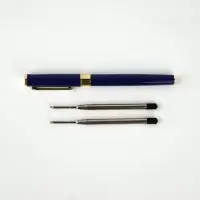 Ручка шариковая, с 2 стержнями, металл &laquo;Синий&raquo;