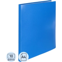 Папка файловая на 10 файлов Элементари А4 500мкм син