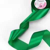 Лента атласная, 50 мм, 23&plusmn;1 м, зелёная