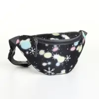 Сумка поясная &laquo;Космос&raquo;, детская, на молнии, чёрная