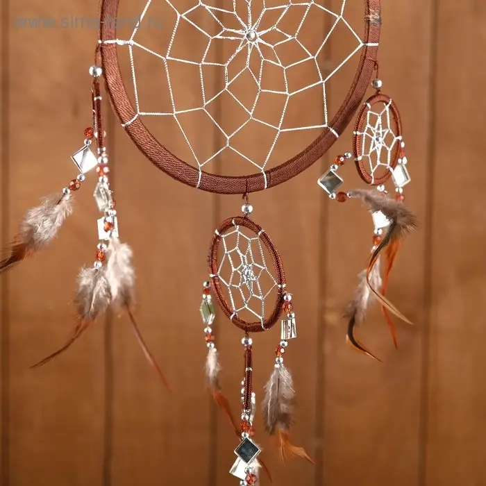 Ловец снов Ловец снов "Пять колец" коричневый 25х0,5х50 см