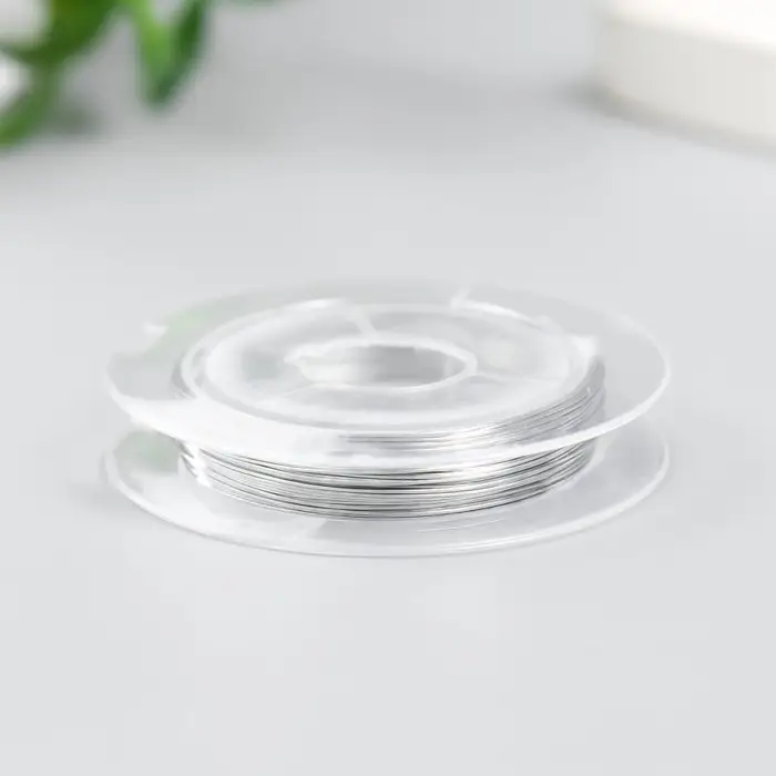 Проволока для бисера 0,3 мм, 10 м, серебро Проволока для бисера 0,3 мм, 10 м, серебро