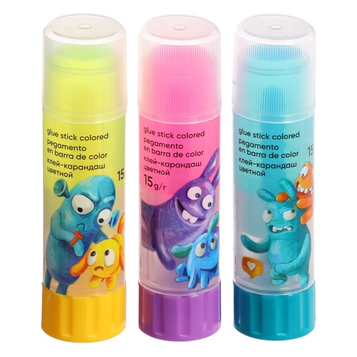 Клей-карандаш 15г ErichKrause EasyStick  Клей-карандаш 15г ErichKrause EasyStick "Jolly Friends" PVP, экономичный расход, микс