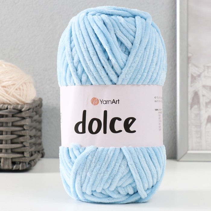 Пряжа Пряжа "Dolce" 100% микрополиэстер 120м/100гр (749 голубой)