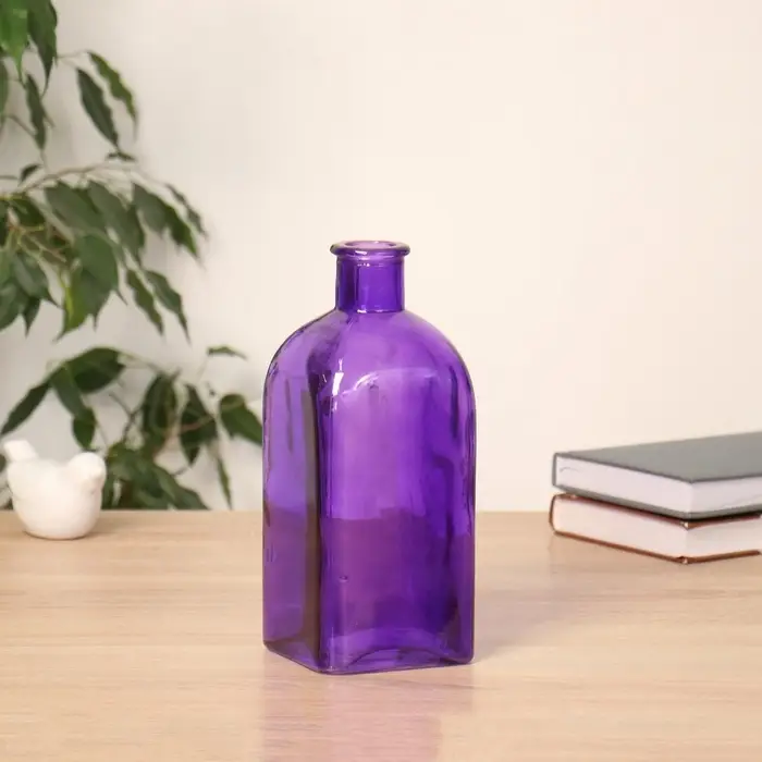 Ваза для цветов &laquo;Цитадель Штоф&raquo;, 1.1 л, d=2.5 см, h=22 см, стекло, фиолетовая