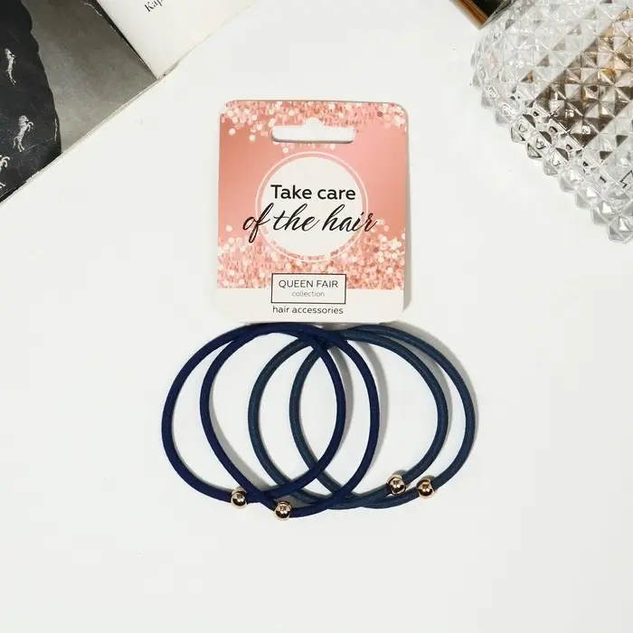 Резинка для волос Резинка для волос "Стиль" (набор 4 шт) синий