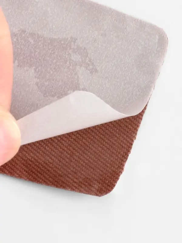 Набор заплаток для одежды, квадратные, клеевые, 4.3&times;4.3 см, 4 шт., бежевый