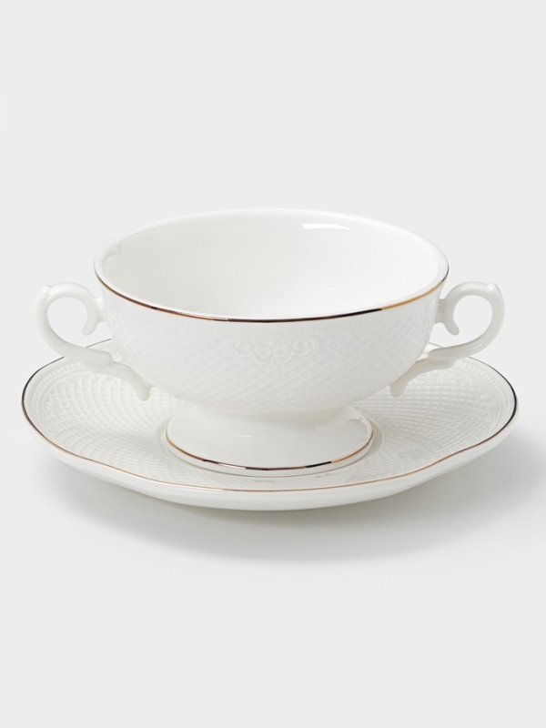 Супница 280мл W&Y  Супница 280мл W&Y "Empire" 17см с блюдцем