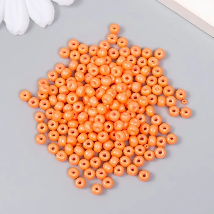 Бисер стекло 6/0  Бисер стекло 6/0 "Апельсин" 15 гр