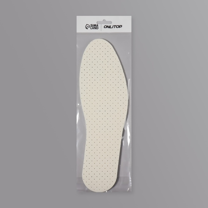 Стельки для обуви, универсальные, двухслойные, дышащие, р-р RU до 47 (р-р Пр-ля до 47), 29,5 см, пара, цвет белый Стельки для обуви, универсальные, двухслойные, дышащие, р-р RU до 47 (р-р Пр-ля до 47), 29,5 см, пара, цвет белый