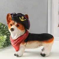 Копилка для денег &laquo;Собака Корги, пират&raquo;, 26&times;28&times;14 см