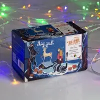 Гирлянда &laquo;Нить&raquo; 20 м, IP20, прозрачная нить, 200 LED, 8 режимов, 220 В, свечение мульти