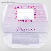 Кондитерская упаковка, коробка с ламинацией &laquo;Present&raquo;, 10 х 8 х 3.5 см
