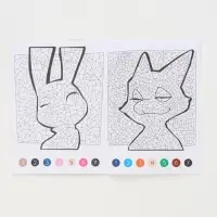 Раскраска по номерам «Зверополис», 16 стр., Disney