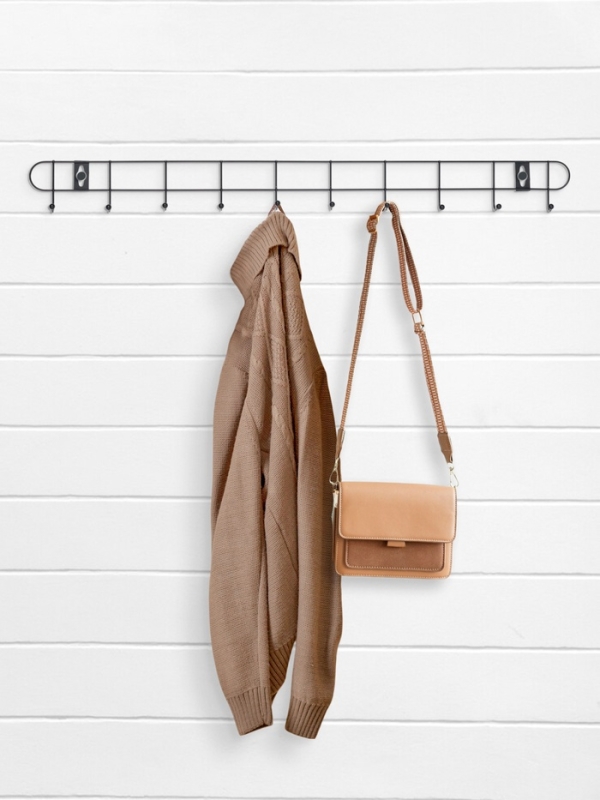 Вешалка настенная Доляна «Лето», 10 крючков, 55×5×3.5 см, чёрная Вешалка настенная Доляна «Лето», 10 крючков, 55×5×3.5 см, чёрная